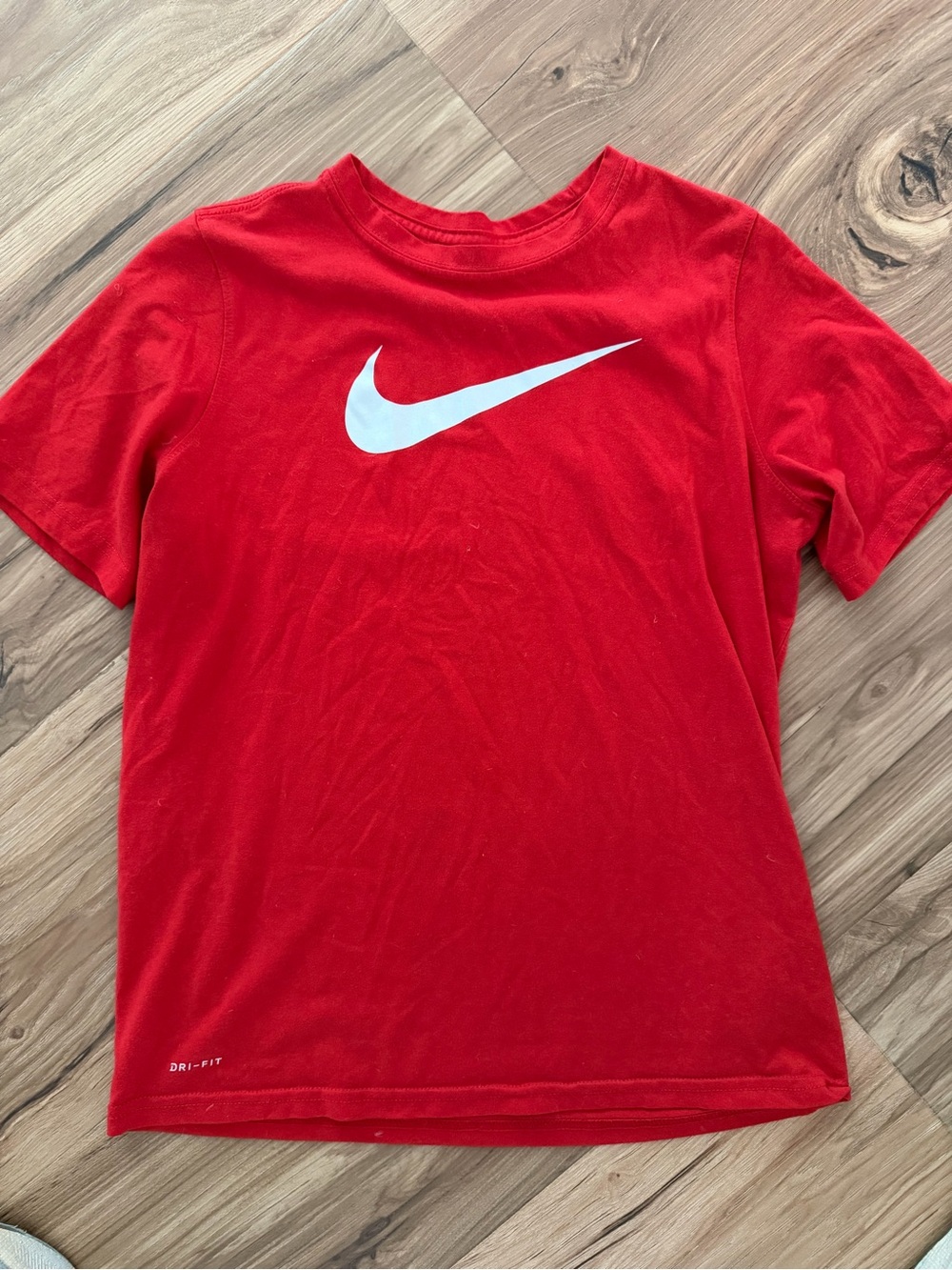 Nike Red Short Sleeve Tee with White Swoosh